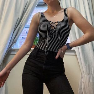 Striped Cross Tie Top